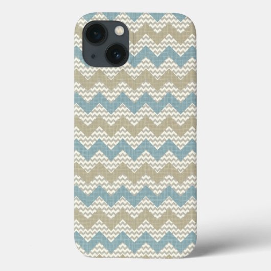 リネンテクスチャ上のシェブロン模様 Case-Mate iPhoneケース (裏面)
