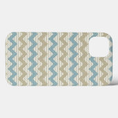 リネンテクスチャ上のシェブロン模様 Case-Mate iPhoneケース (裏面 (横))
