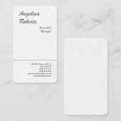 リネントレンディースクリプトプロフェッショナルプレーンミニマリスト 名刺 (正面/裏面)