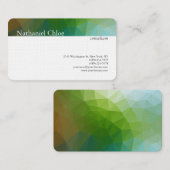 リネントレンディーブルーグリーンストライプクリエイティブモダン 名刺 (正面/裏面)