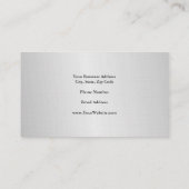 リネントレンディーミニマルプロフェッショナルシルバーグレイ 名刺 (裏面)