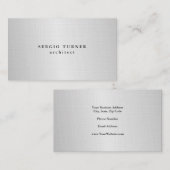 リネントレンディーミニマルプロフェッショナルシルバーグレイ 名刺 (正面/裏面)