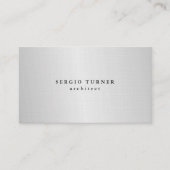 リネントレンディーミニマルプロフェッショナルシルバーグレイ 名刺 (正面)