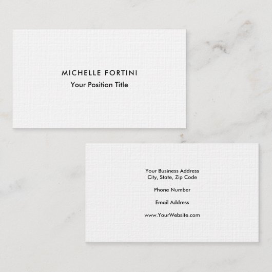 リネントレンディーミニマルプロフェッショナル モダン 名刺 (正面/裏面)