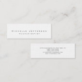 リネントレンディーメイクアップアーティストスタイリッシュ名刺 スキニー名刺 (正面/裏面)