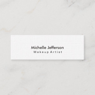 リネントレンディーメイクアップアーティストスタイル名刺 スキニー名刺