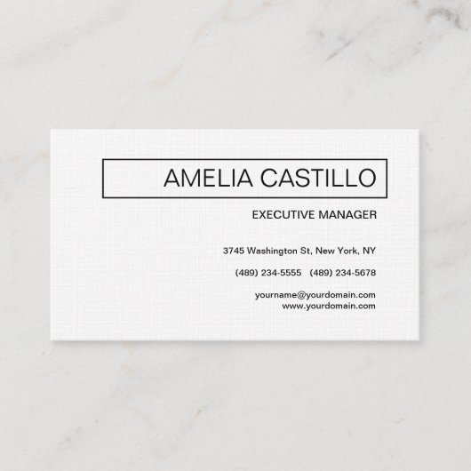 リネントレンディーモダンプコンテンポラリーラン 名刺 (正面)