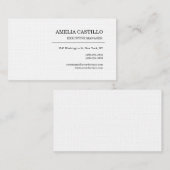 リネントレンディーモダンミニマエレガントリスト 名刺 (正面/裏面)