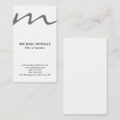 リネントレンディーモダンモノグラムプロフェッショナル 名刺 (正面/裏面)