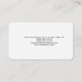 リネントレンディーユニーククリエイティブミニマルデザイン 名刺 (裏面)