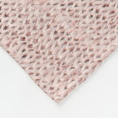 リネンニットウェアの赤いプリントストライプ  フリースブランケット (角)