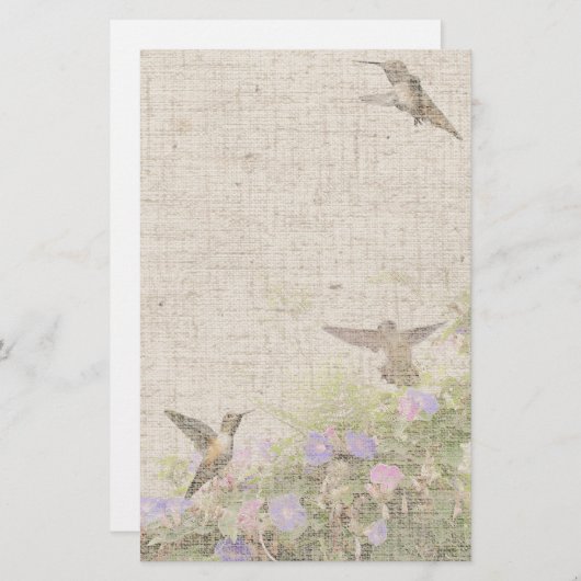 リネンハミングバード文房具 便箋 (正面/裏面)