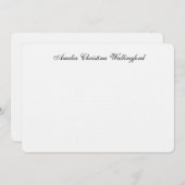 リネンパーソナライズされたフラットノートカード ノートカード (正面/裏面)