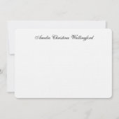 リネンパーソナライズされたフラットノートカード ノートカード (正面)