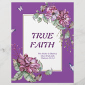 リネンパーソナライズされた紙固定的「真の信仰」 (裏面)