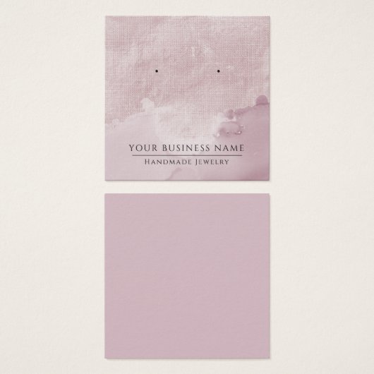 リネンフェイクインク水カラーイヤリング表示カード (正面&裏面)