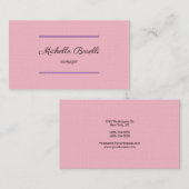 リネンフェミニントレンディーモダンプロフェッショナルプレーン 名刺 (正面/裏面)