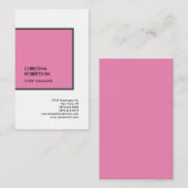 リネンフェミニンピンクグレーホワイトモダンプロフェッショナル 名刺 (正面/裏面)