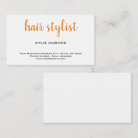 リネンフェミニン美容師プロフェッショナル 名刺 (正面/裏面)