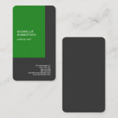 リネンフォレストグリーングレーミニマルモダンリスト 名刺 (正面/裏面)