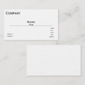 リネンフランスの名刺テンプレート（白） 名刺 (正面/裏面)