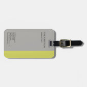 リネンプレイングレーミニマモダンリストプロフェッショナル ラゲッジタグ (正面横)