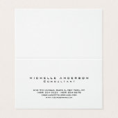 リネンプレインホワイトシンプルプロフェッショナルミニマリスト 名刺 (外部フラット)