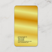 リネンプレーントレンディーモダンミニマル金ゴールドカラー 名刺 (裏面)