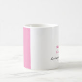 リネンプレーンフェミニンミニマリストピンクホワイト コーヒーマグカップ (中央)