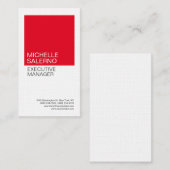 リネンプレーンプロフェッショナルミニマルカスタムリストモダン 名刺 (正面/裏面)