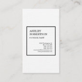 リネンプレーンモダンプロフェッショナルトレンディーミニマリスト 名刺 (正面)