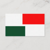 リネンプレーン緑レッドホワイトミニマルモダンリスト 名刺 (裏面)