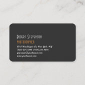 リネンプロフェッショナルグレーレッドフォトグラファー 名刺 (裏面)