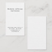 リネンプロフェッショナルプレーンスタイリッシュミニマモダンリスト 名刺 (正面/裏面)