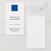 リネンプロフェッショナルモダンブルーホワイト 名刺 (正面/裏面)