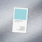 リネンプロフェッショナル独占的スペシャルブルーホワイト マグネット名刺 (インサイチュ)