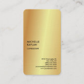 リネンプロフェッショナル独占的特殊金ゴールド色 名刺 (正面)