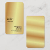 リネンプロフェッショナル独占的特殊金ゴールド色 名刺 (正面/裏面)