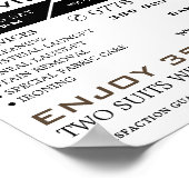 リネンベッドシーツ、ドライクリーナー、クリーニングサービス ポスター (角)