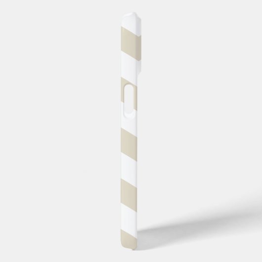 リネンベージュと木炭のシェブロンと名前 Case-Mate iPhoneケース (裏面 / 右)