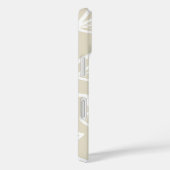 リネンベージュと木炭フローライラストレーション名 Case-Mate iPhoneケース (裏面 / 右)