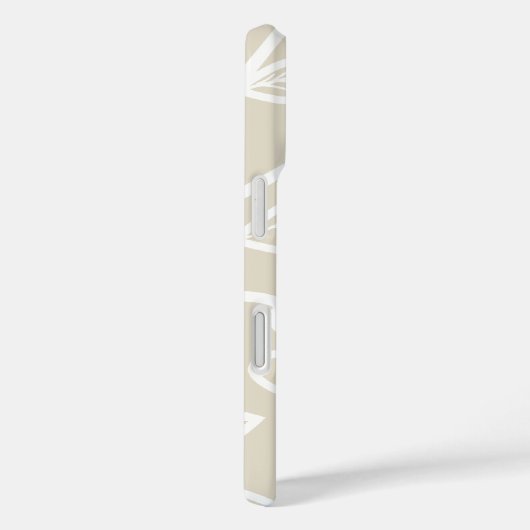 リネンベージュと木炭フローライラストレーション名 Case-Mate iPhoneケース (裏面 / 右)