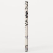 リネンベージュフローラ |パーソナライズされた | Case-Mate iPhoneケース (裏面/右)