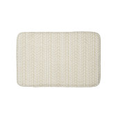 リネンベージュヘリ伝統的ンモダンボーンパターン バスマット (正面)