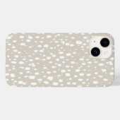 リネンベージュ抽象芸術の点在 Case-Mate iPhoneケース (裏面 (横))