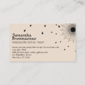 リネンベージュ抽象芸術スピリチュアルスターズサン 名刺 (裏面)