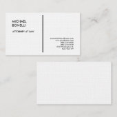 リネンホワイトプロフェッショナルモダン弁護士 名刺 (正面/裏面)