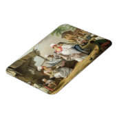 リネンマーケット、ローズー、ドミニカ、c.1780 (缶の油) マグネット (左側)