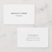 リネンミニマクラシカルリストプロフェッショナルエレガント 名刺 (正面/裏面)