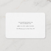 リネンミニマクラシカルリストプロフェッショナルエレガント 名刺 (裏面)